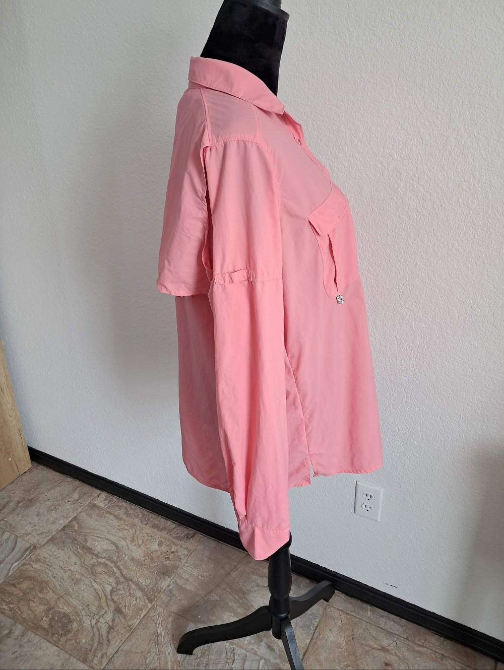 Wrangler Fishing Shirt Women’s XL Pink Snap Buttons Lightweight Outdoor Sport - Picture 3 of 14